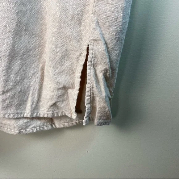 Anne Klein Woman’s Dress Large Linen Sleeveless Tan - Picture 3 of 7